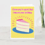 Funny Belated Birthday Card at Zazzle