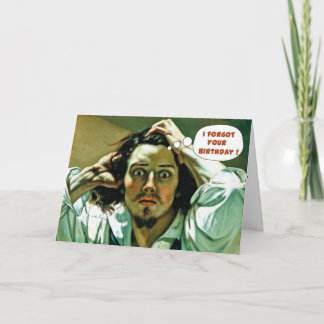 Funny Belated Birthday Card