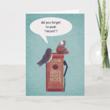 Funny Belated Birthday Card Funny Cute Birds