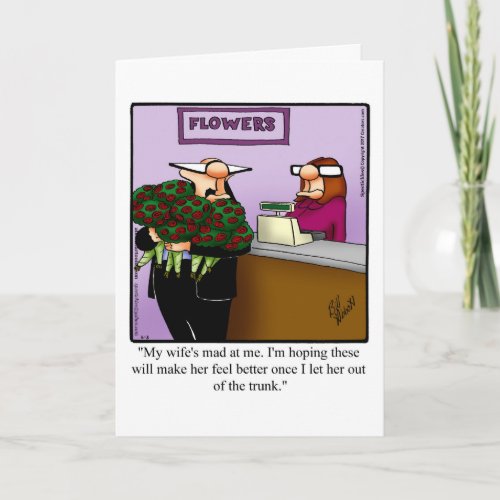 Funny Belated Birthday Greeting Card For Her
