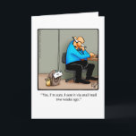 Funny Belated Birthday Wishes Greeting Card<br><div class="desc">Enjoy spreading the laughter with this hilarious happy belated birthday greeting card by syndicated cartoonist Bill Abbott; send some laughs along with your best wishes for a happy birthday. Bill Abbott's cartoon "Spectickles" the internationally syndicated comic has also appeared in Hallmark U.K., Reader's Digest, Saturday Evening Post and other fine...</div>