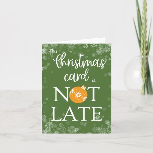Funny Belated Christmas Vintage Retro Typography Holiday Card