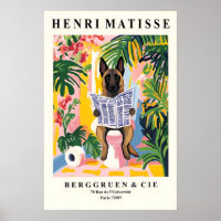 Funny Belgian Malinois Art - Henri Matisse