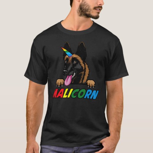 Funny Belgian Malinois Malicorn for Maligator K_9  T_Shirt