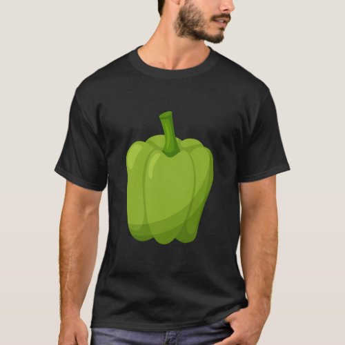 Funny Bell pepper Green Fruit Halloween Costume T_Shirt