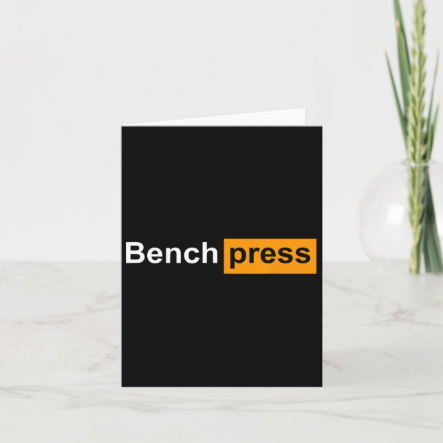 Funny Bench Press Gym Powerlifting Bodybuilding Sp Card (Front)