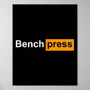 Funny Bench Press Gym Powerlifting Bodybuilding Sp Poster
