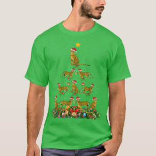 Funny Bengal Cat Lover Santa Bengal Cat Christmas  T-Shirt