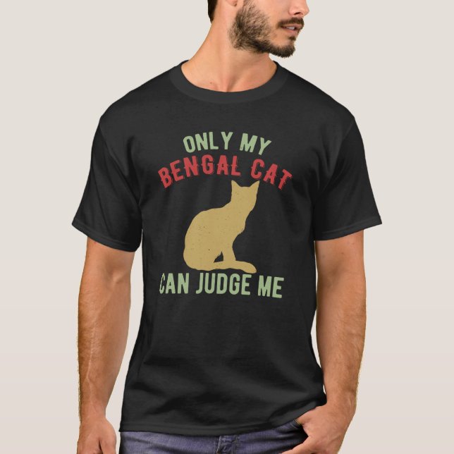 Funny Bengal Cat T-Shirt (Front)