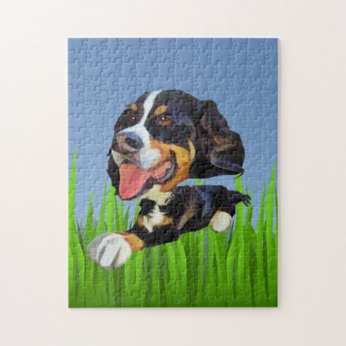 Funny Bernese Mountain Dog 252 Piece Puzzle