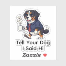 Funny Bernese Mountain Dog Business Suit Coffee 