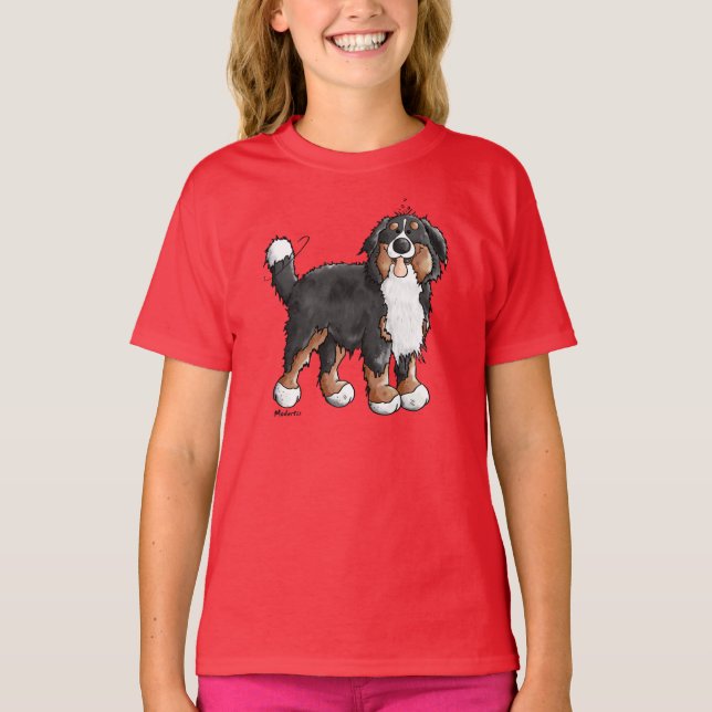 Funny Bernese Mountain Dog Hoodie T-Shirt (Front)