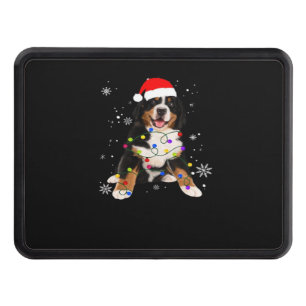 Funny Bernese Mountain Dog Lights Christmas Matchi Hitch Cover