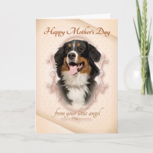 Funny Bernese Mt Dog Mothers Day Card