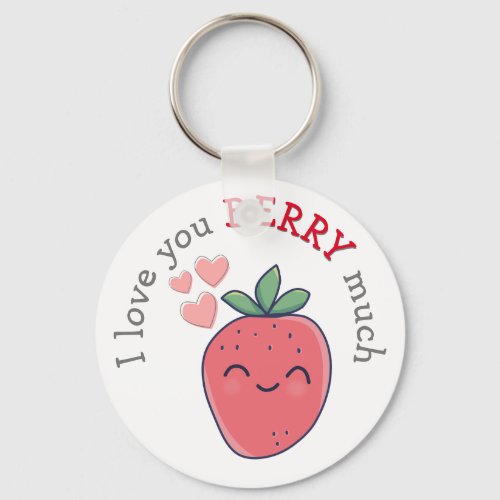 Funny Berry I Love You Keychain