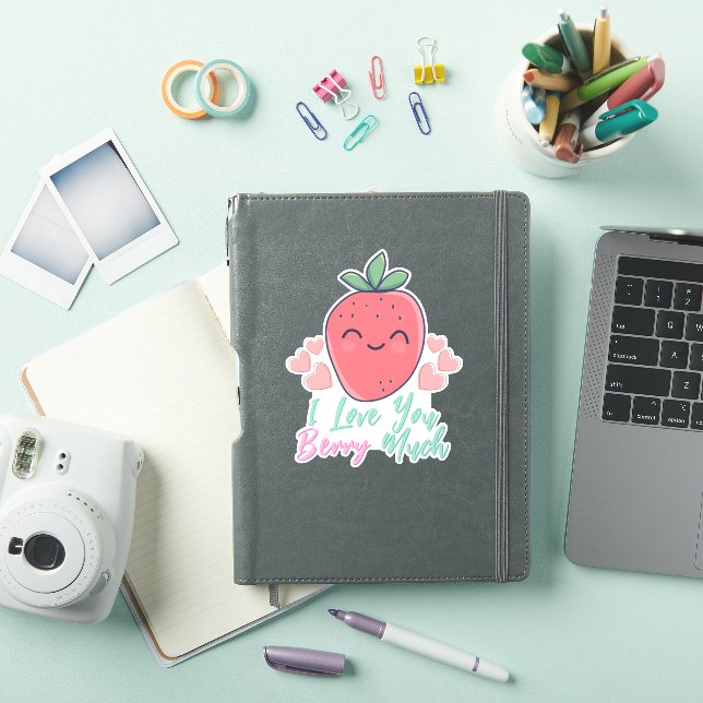 Funny Berry I Love You Sticker (iPad Cover)