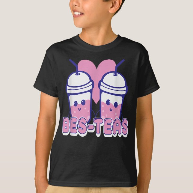 Funny Bes-teas Bubble Tea Gift Cute Pun Bes-Teas T-Shirt (Front)