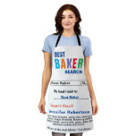 Funny Best Baker Chef All-Over Print Apron Funny Best Baker Chef All-Over Print Apron