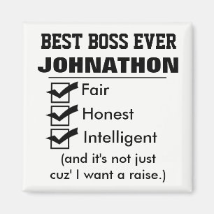 Funny Best Boss Ever Magnet
