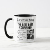 Funny Best Boss Gift Custom Newspaper Headline