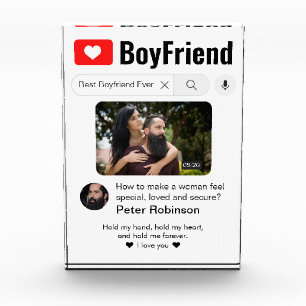 Funny Best Boyfriend Ever Search Result Acrylic Award