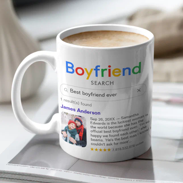 Funny Best Boyfriend Ever Search Result With Photo Coffee Mug
