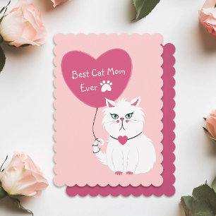 Funny Best Cat Mom Ever Mother's Day Holiday Card