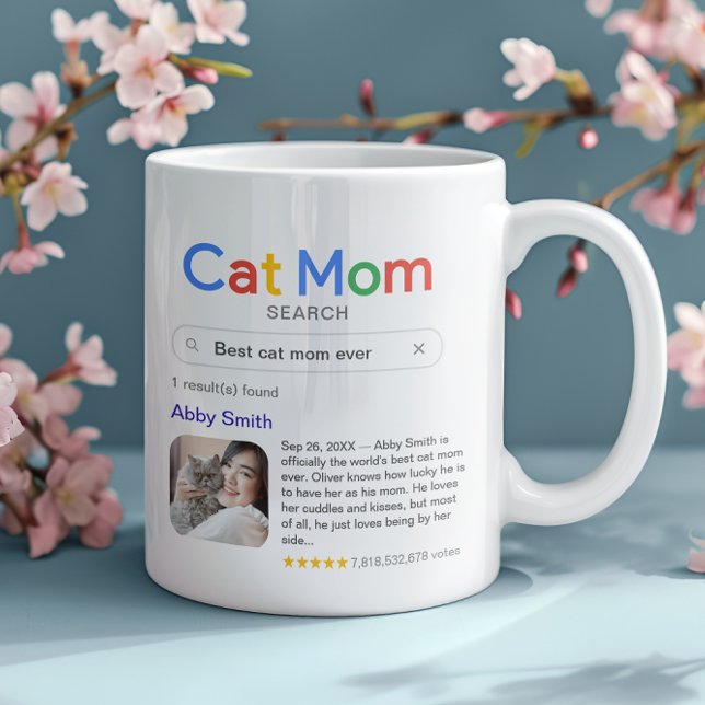 Funny Best Cat Mom Ever Search Result With Photo Coffee Mug (Creator Uploaded)