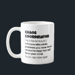 Funny Best Chaos Coordinator Definition Coffee Mug<br><div class="desc">Funny Best Chaos Coordinator Definition</div>