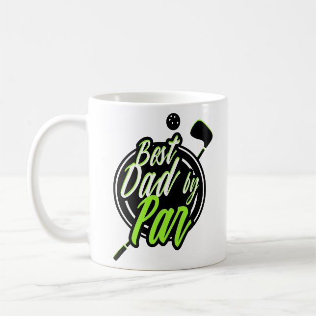 Funny Best Dad By Par Golf Player Coffee Mug Gift (Left)