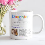 Funny Best Daughter Ever Search Result With Photo Coffee Mug<br><div class="desc">Funny custom daughter mugs designed like a search engine result make heartfelt and humorous gifts for birthdays, holidays, or just because. This personalized mug features a creative “Best daughter ever” search bar design with a playful internet-style layout, complete with a mock search result showing your daughter's name, a custom photo,...</div>