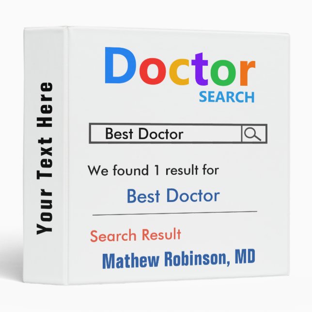 Funny Best Doctor Binder (Front/Spine)