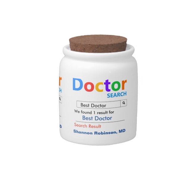 Funny Best Doctor Search Candy Jar (Front)