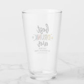 Funny Best Drunk Ever Father's Day Glass (Back)