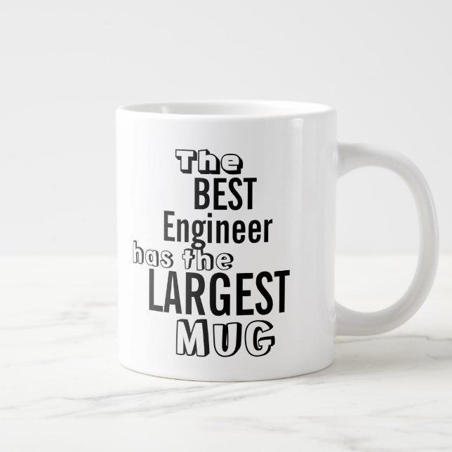 Funny Best ENGINEER Big Mug Office Quote (Right)
