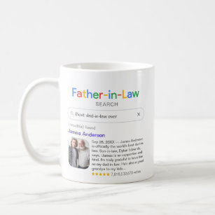 Funny Best Father-In-Law Ever Search & Photo Coffee Mug