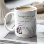 Funny Best Father-In-Law Ever Search & Photo Coffee Mug<br><div class="desc">Funny personalized father-in-law mugs styled like a search engine result make a one-of-a-kind gift that blends humor with heartfelt appreciation. This custom “Best dad-in-law ever” design features a clever search layout complete with your father-in-law's name, a glowing review-style quote, and an optional photo, all formatted to look like the top...</div>