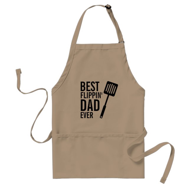 Funny Best Flippin' Dad Ever Father's Day BBQ Gift Adult Apron (Front)