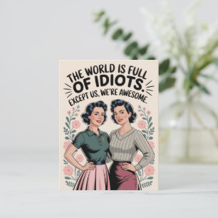 Funny Best Friend Caring Humor Women Birthday Postcard