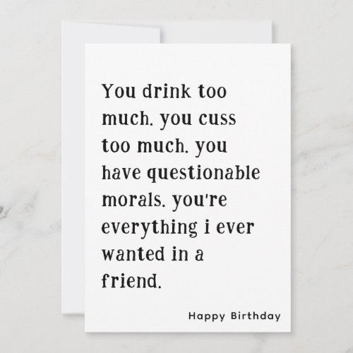 Funny Best Friend Happy Birthday Card