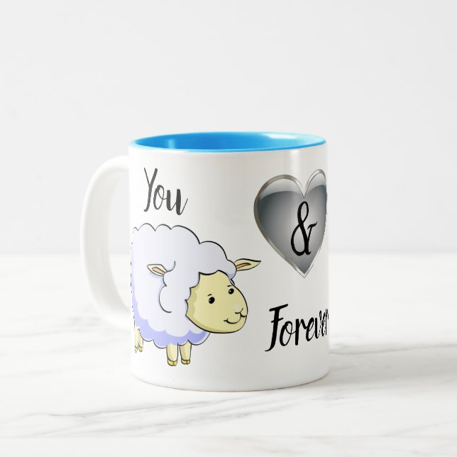 Funny Best Friends Inspirational and Motivational Two-Tone Coffee Mug (Front Left)