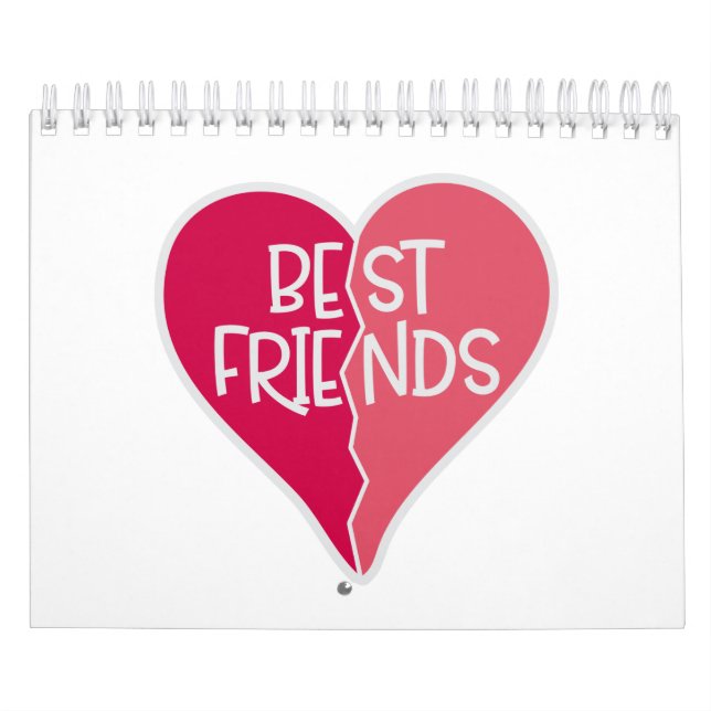 Funny Best Friends Matching Best Friend Calendar (Cover)