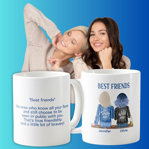 Funny Best Friends Personalized Coffee Mug