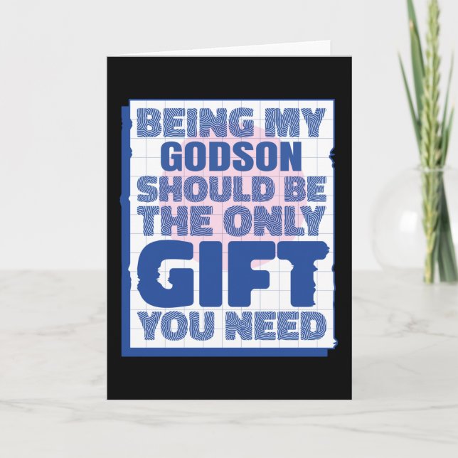 Funny Best Gift for Godson Birthday Christmas Card (Front)