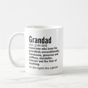 Funny Best Grandad Definition Gift for Grandfather Coffee Mug