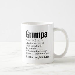 Funny Best Grandad Definition Grump Grandfather Coffee Mug