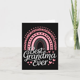 Funny Best Grandma Ever Rainbow Cute Mothers Day Card