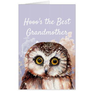 Funny Best Grandmother? Birthday Wise Owl Humor Card