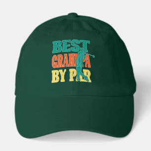 Funny best Grandpa par word art Golf Hat