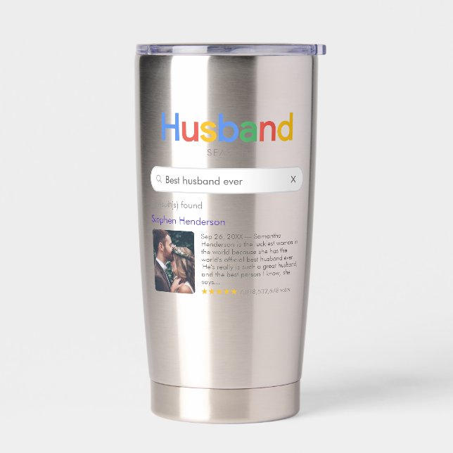 Funny Best Husband Ever Search Results With Photo Insulated Tumbler (Left)